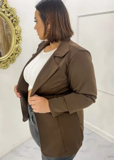 Blazer de luxo Lady Griffe Marrom - Imagem 3